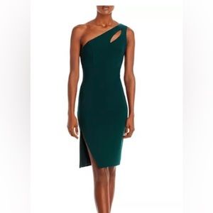 One Shoulder Keyhole Cocktail Dress